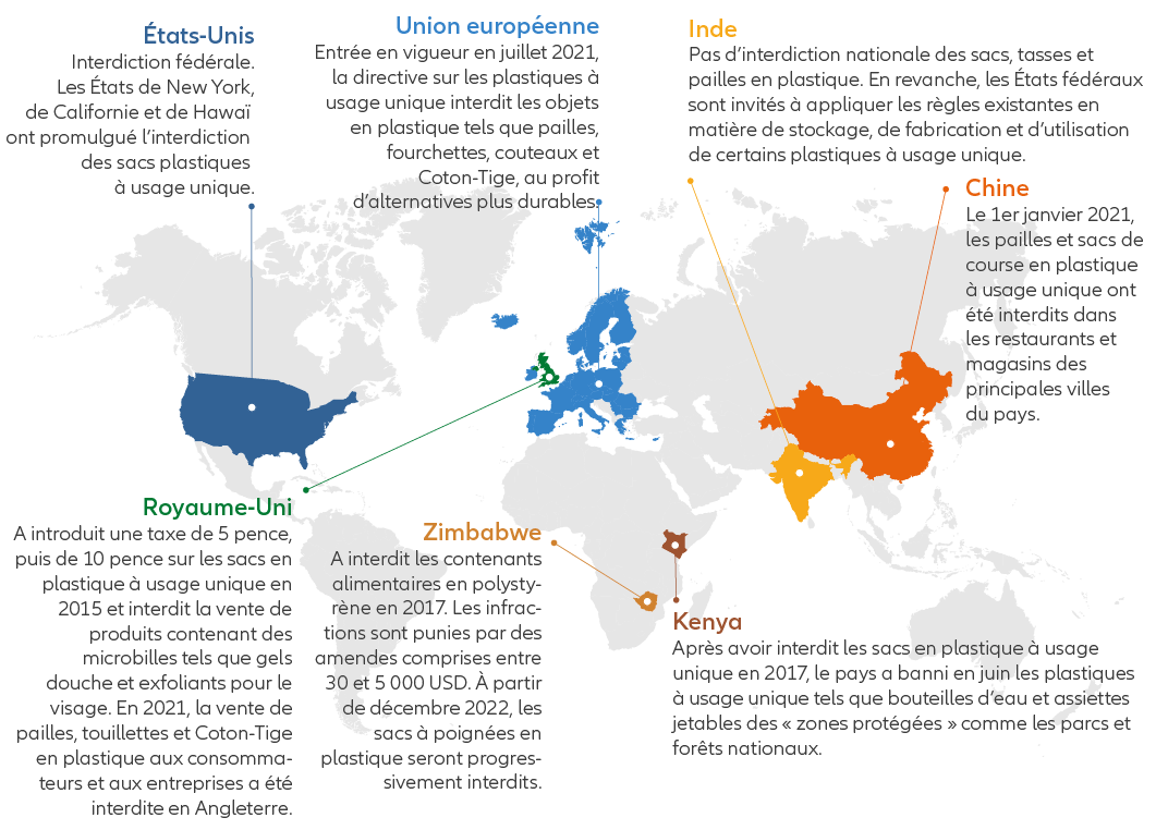 Interdiction du plastique à usage unique dans le monde – Libérer le potentiel des emballages durables