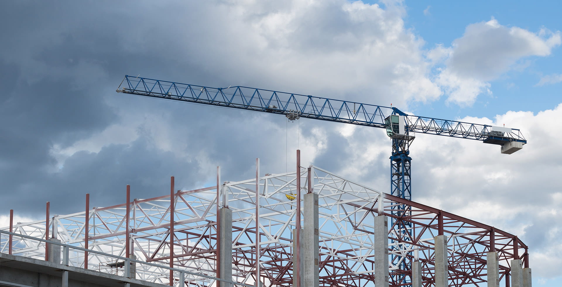 Crane on construction site