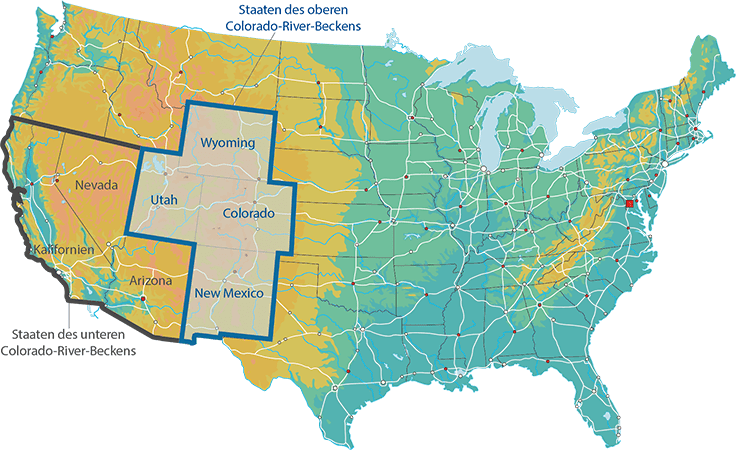 In-article image 3: Das Colorado-River-Becken: ein riesiger Wasserspeicher in Gefahr