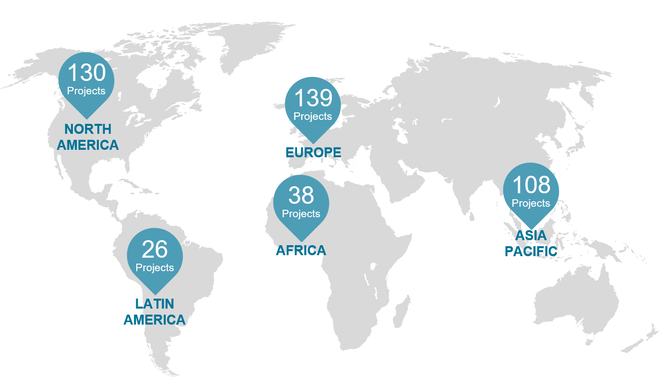 Map of smart cities by region